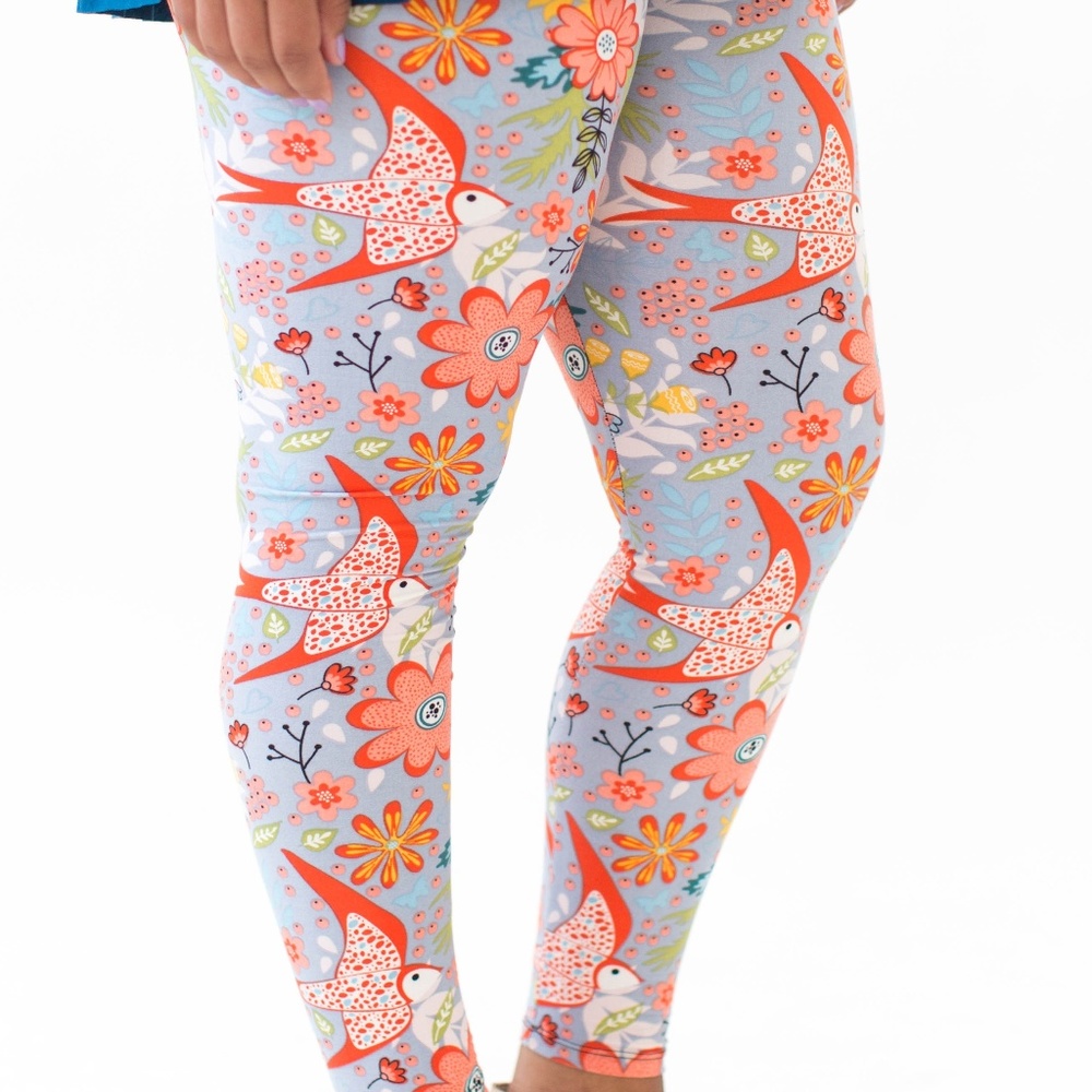 Agnes & Dora Bird Song Leggings XS NWT